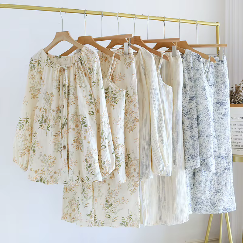 Pyjama d'été fin sans manches pour femmes
