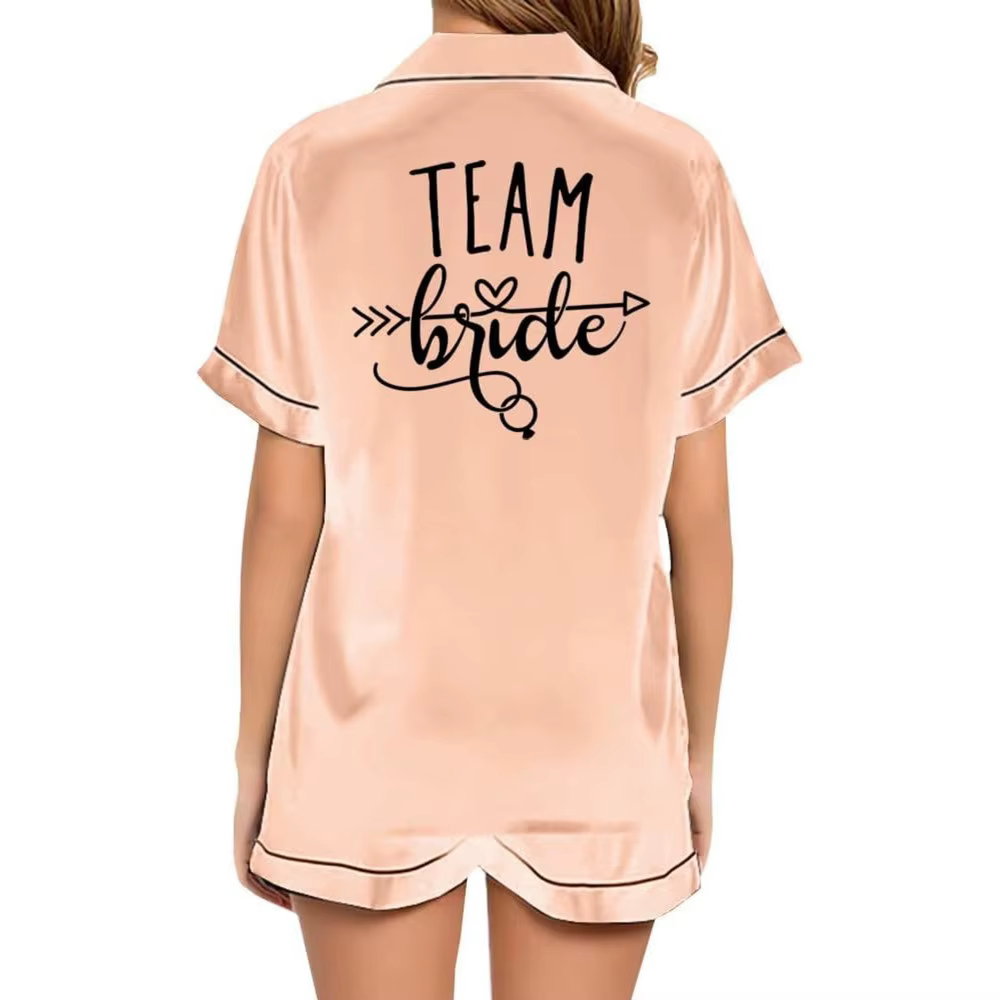 Pyjama de fiançailles en satin pour femme