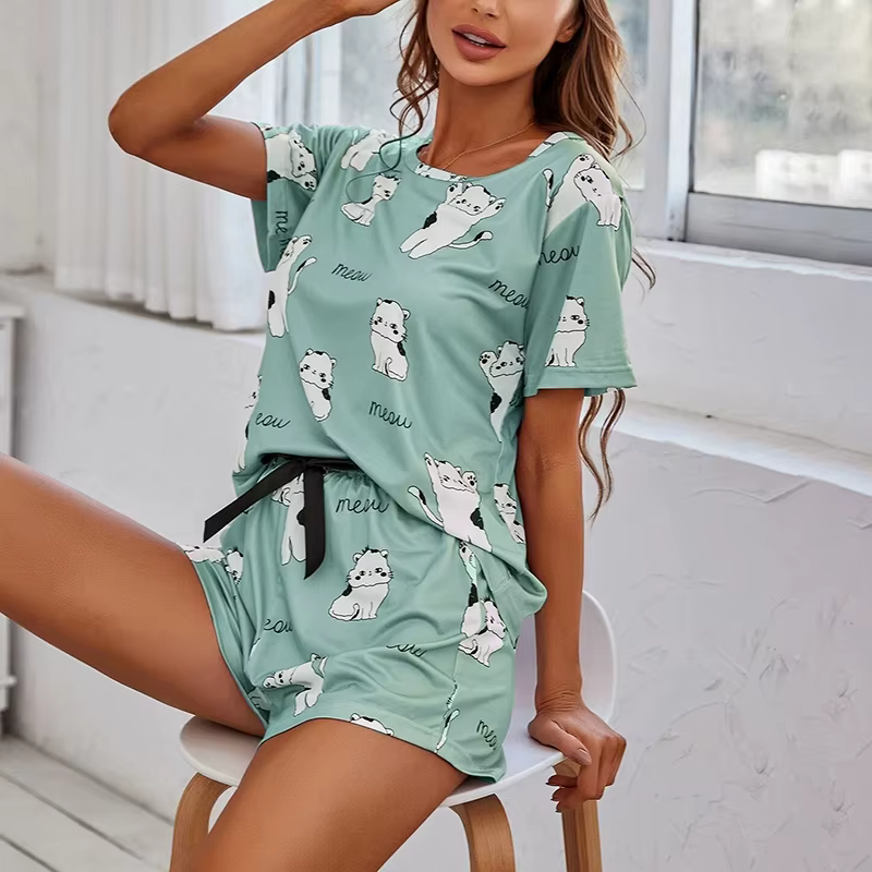 Ensemble de pyjamas à manches courtes pour femmes