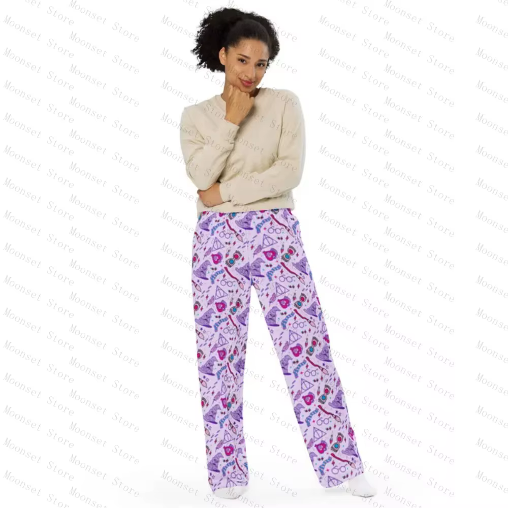Noël femmes pyjamas pantalon renne flocons de neige arbres festifs