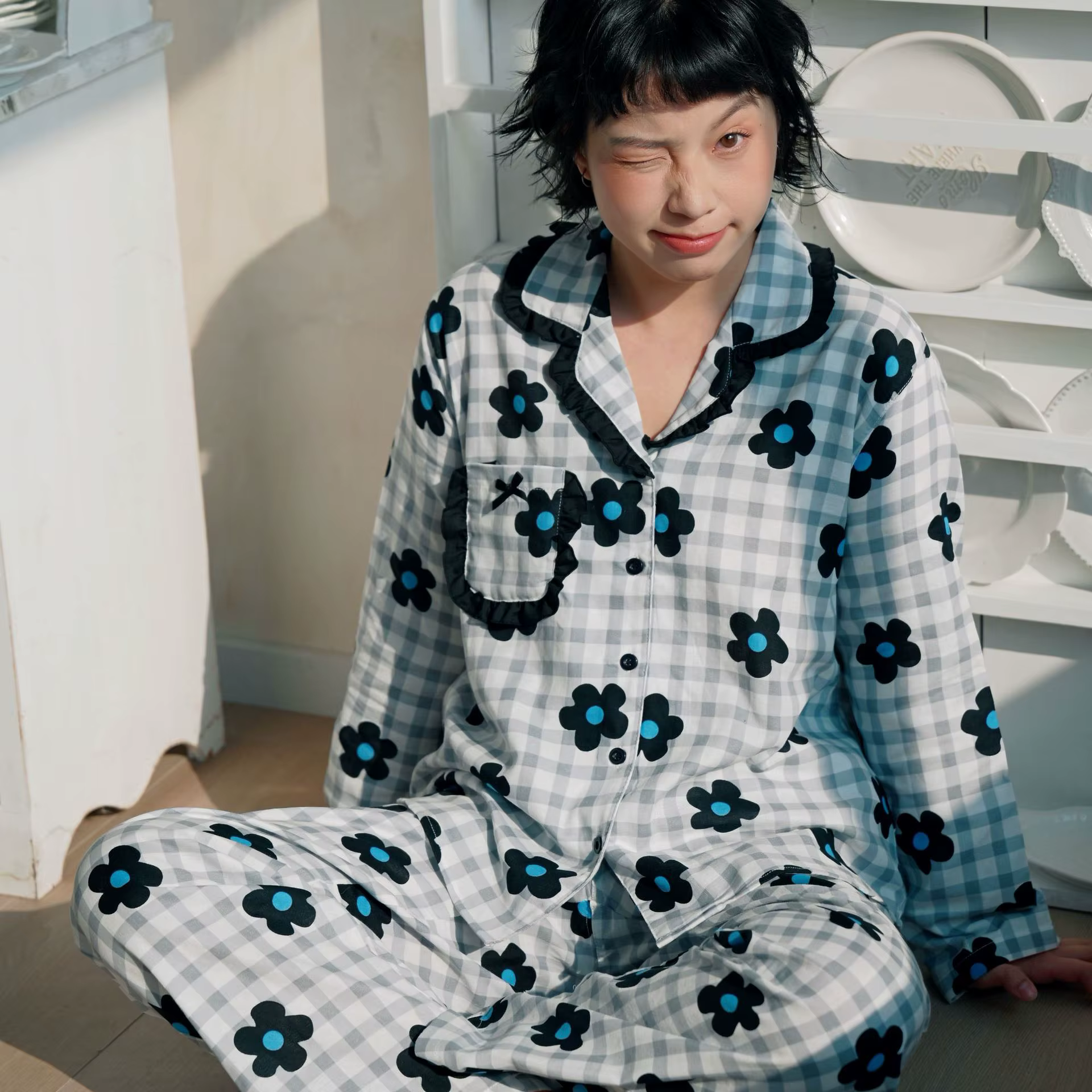Pyjama Femme Printemps 2026 Nouvelle Collection Ample Grande Taille Décontracté Ensemble Deux Pièces