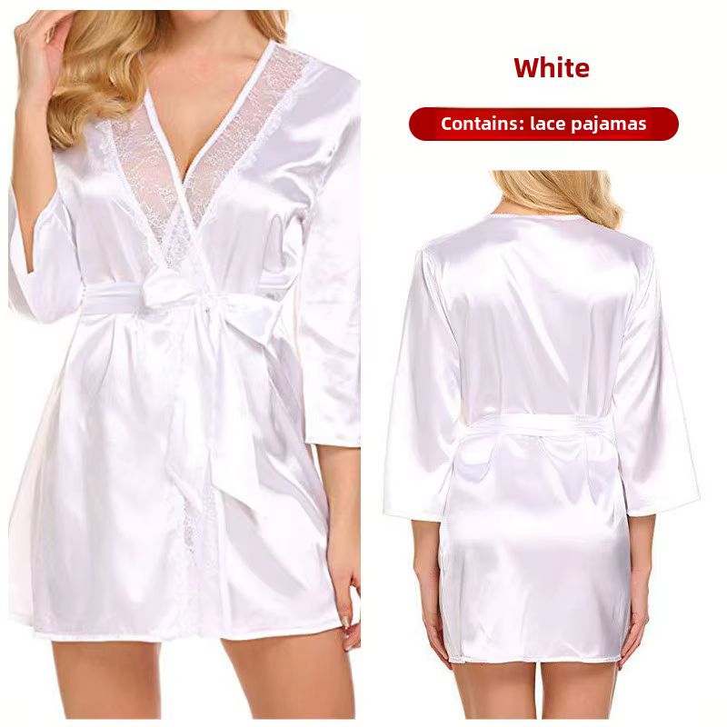 Chemise de nuit à manches longues pour la maison