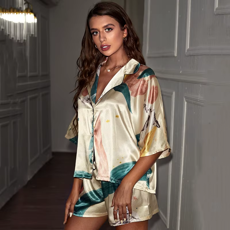 Ensemble pyjama en Satin pour femmes