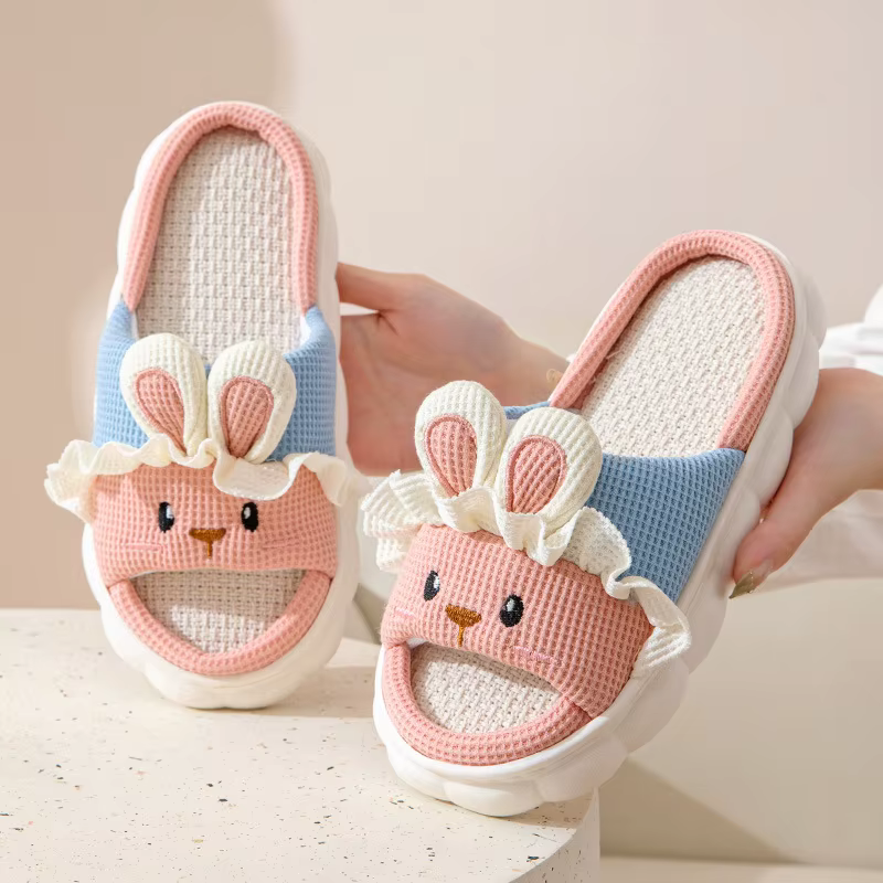 Pantoufles en lin pour femmes
