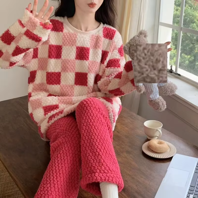 Vêtements pour femmes pyjamas hiver épaissir garder au chaud mode Hit produit extérieur à la maison exquis mignon quatre saisons voyage