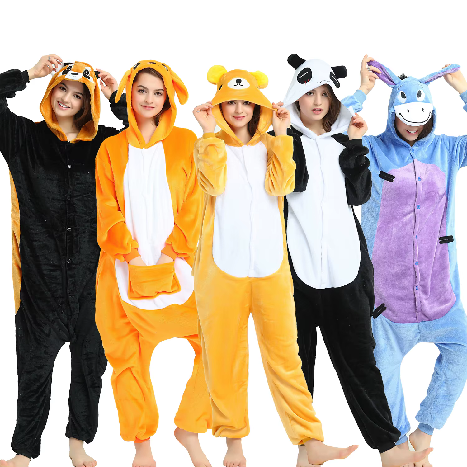 Kigurumi licorne une pièce pyjamas femmes hiver ensemble flanelle dessin animé Cosplay vêtements de nuit Costume combinaison animaux Onesies hommes