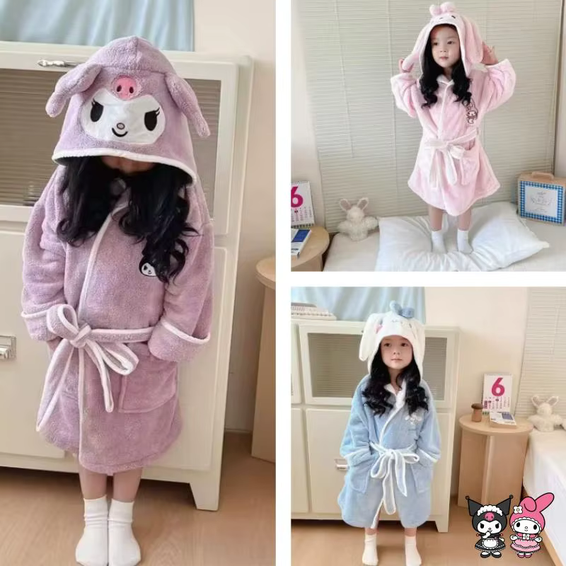 Sanrio enfants peignoir Kuriomi ma mélodie cannelle nouveaux