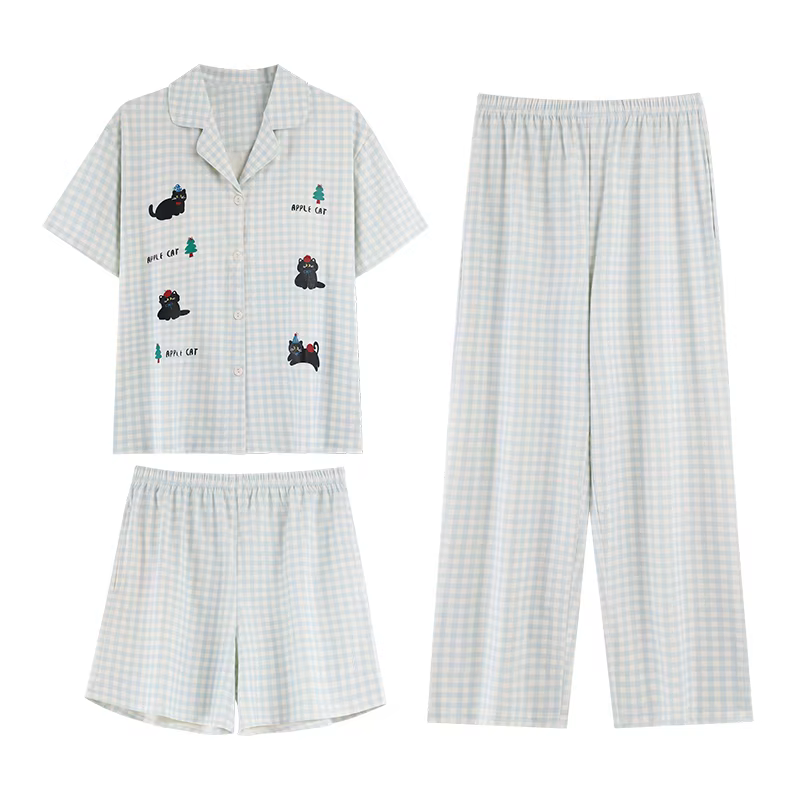 Ensemble pyjama d'été 3 pièces pour femmes