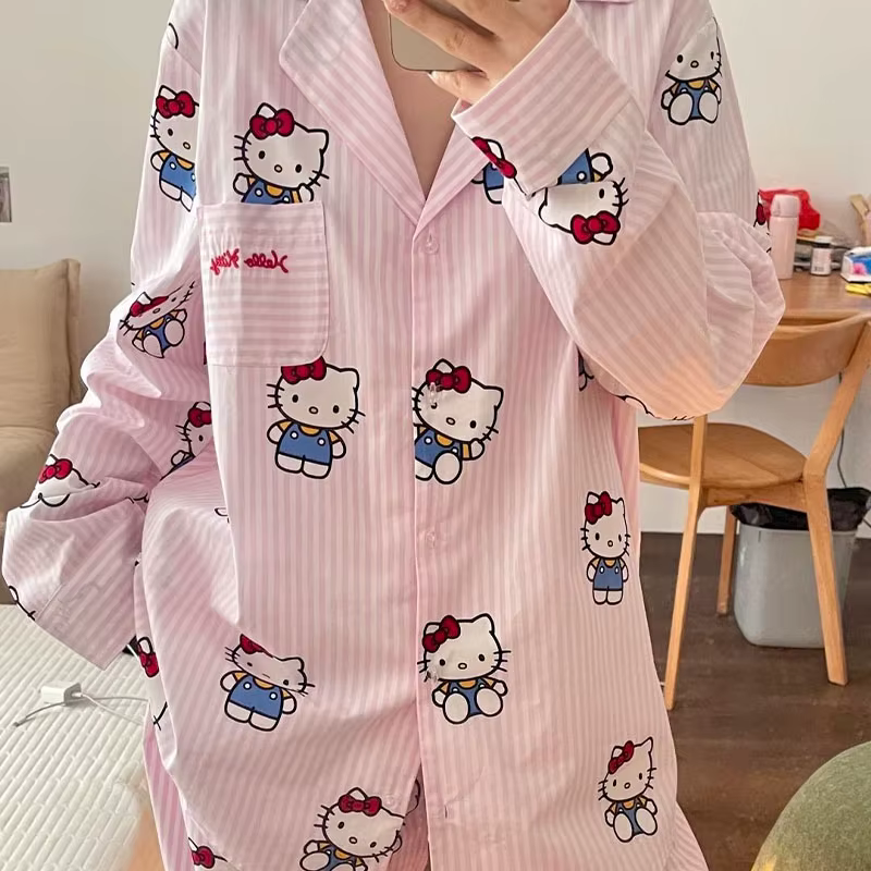 Ensemble pyjama Kawaii Hello Kitty pour femmes