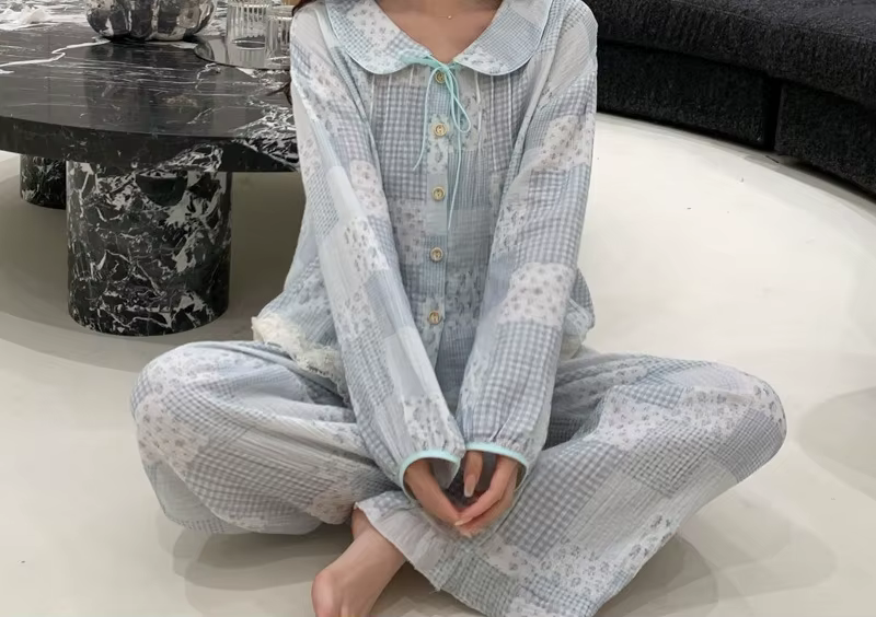 Pyjama en pur coton pour femme