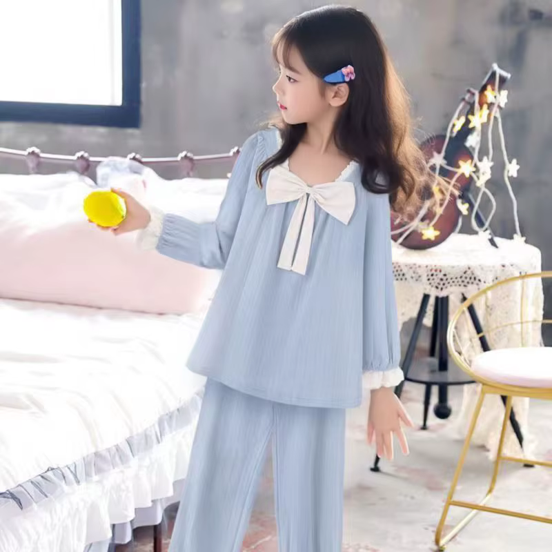 Pyjama deux pièces en fil de coton fin pour filles