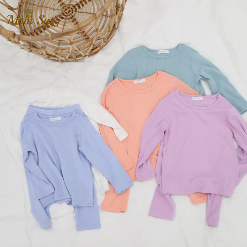 Ensembles de pyjamas en coton pour bébé garçon et fille