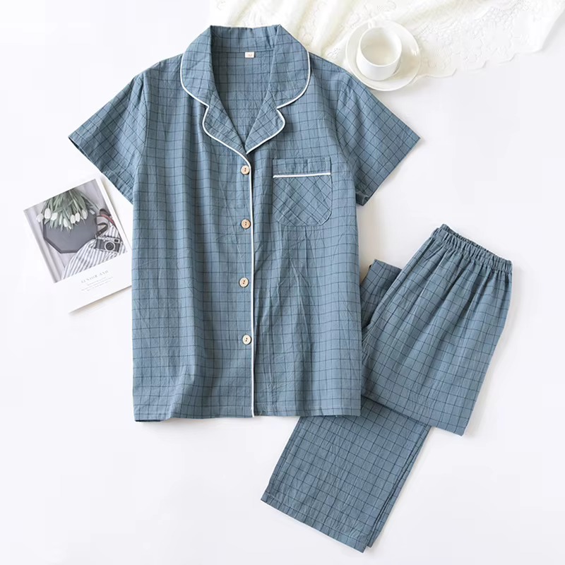 Pyjamas en coton pour couples d'été
