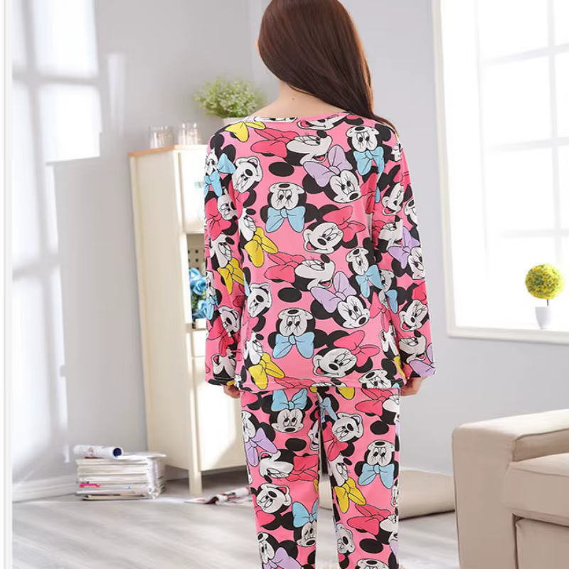 Ensemble de pyjama deux pièces à manches longues et pantalons longs pour femmes