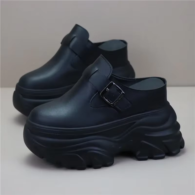 Pantoufles chaussures décontractées couverture orteil femmes talons diapositives Pantofle dame luxe haut 2025 fille plat PU tissu PVC Rome Super coton