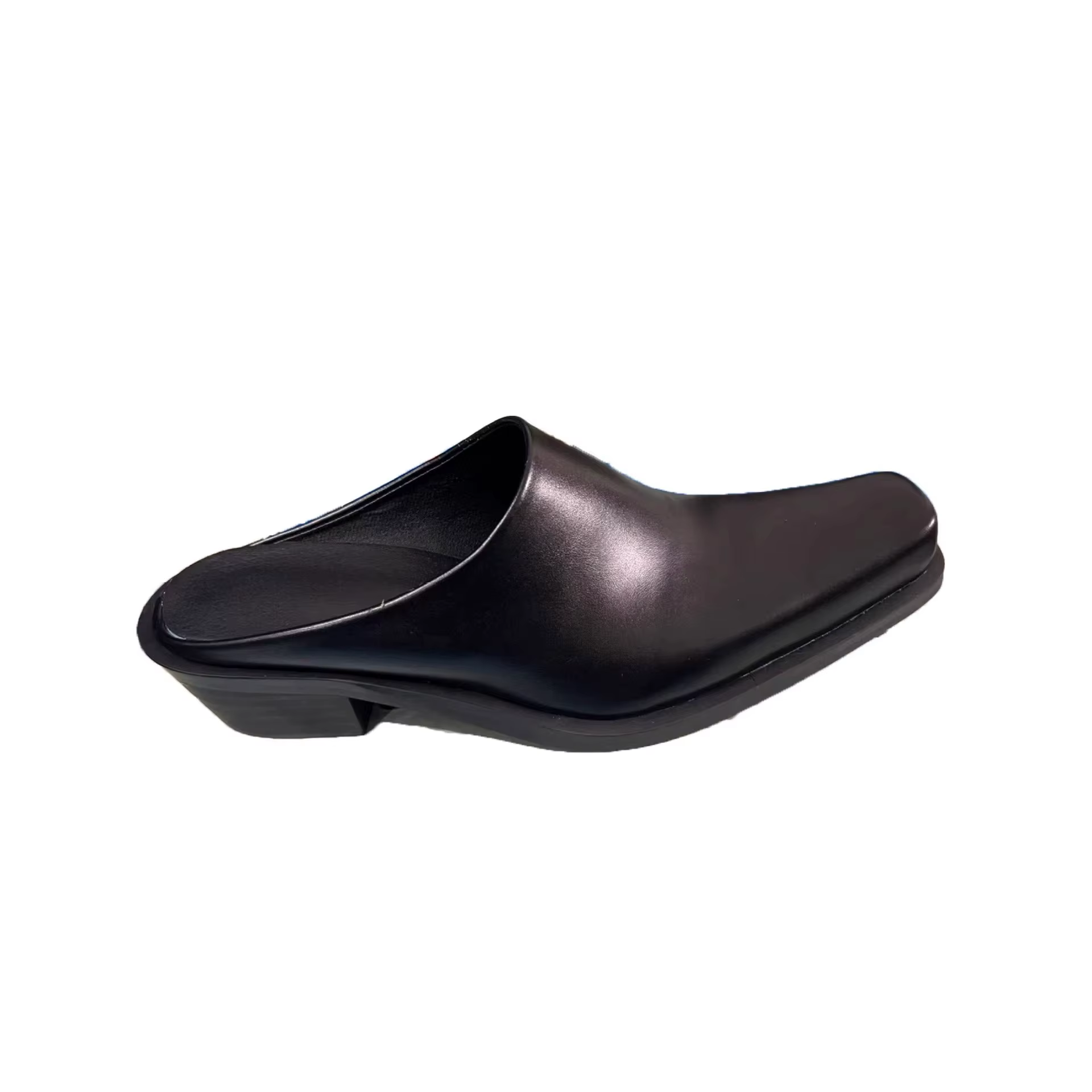 Femmes pantoufles en cuir unisexe décontracté bout pointu demi pantoufle grande taille été bureau sandales mode diapositives chaussures