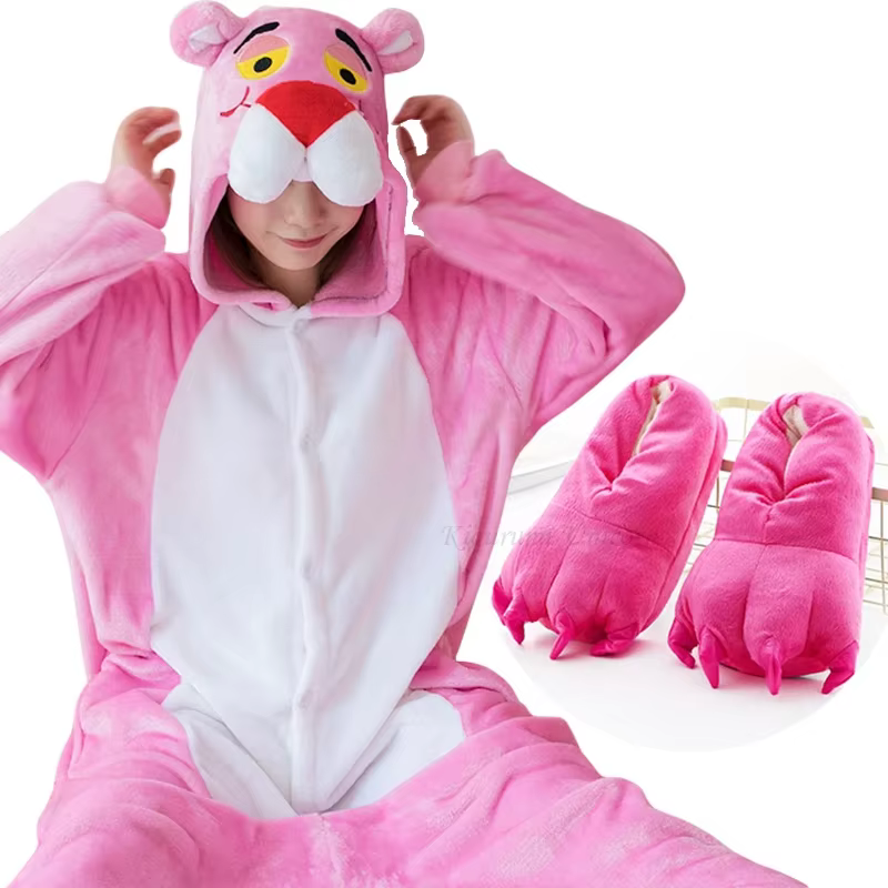 Ensemble pyjama licorne Kigurumi léopard rose