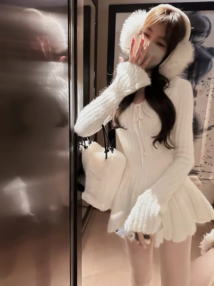 Robe pull tricotée pour femmes