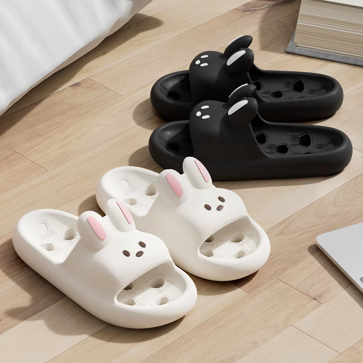 Maison pantoufle femmes lapin mignon nuage sandales été tongs plage diapositives