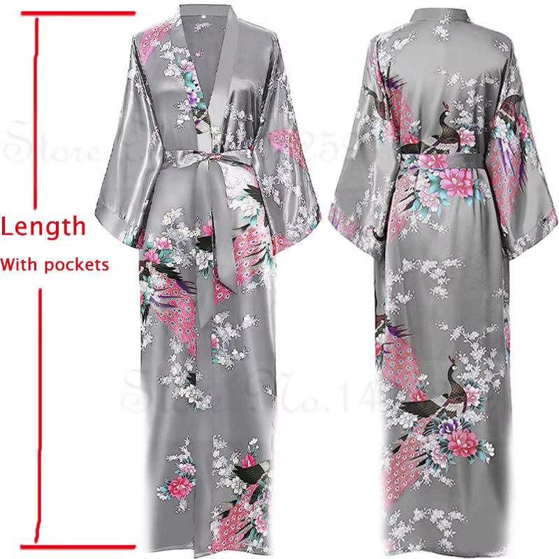 Femmes Robe longue Kimono peignoir