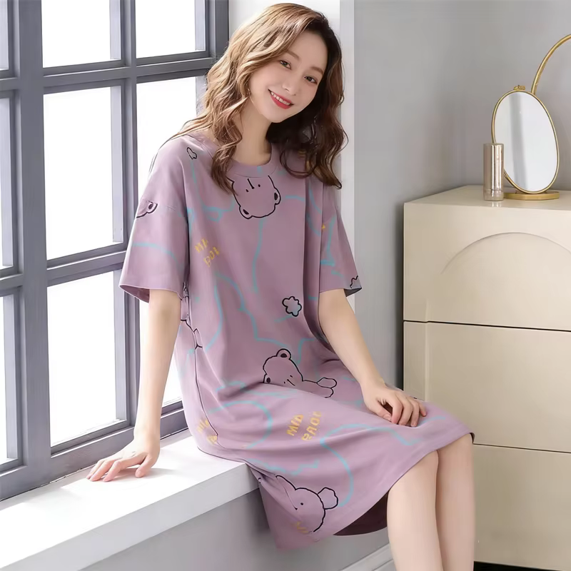 Robe de nuit d'été en modal pour femme