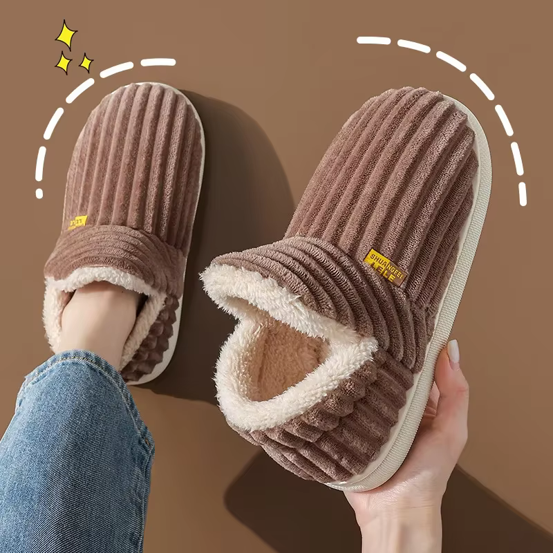 Pantoufles d'hiver en fourrure pour femmes et hommes