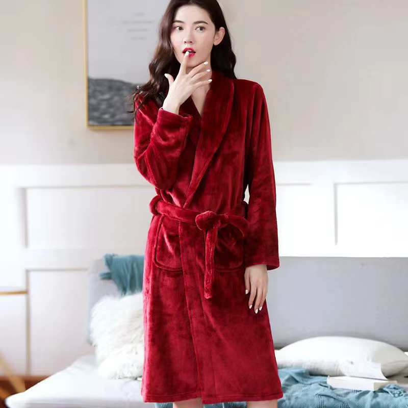 Peignoir d'hiver en polaire pour femmes