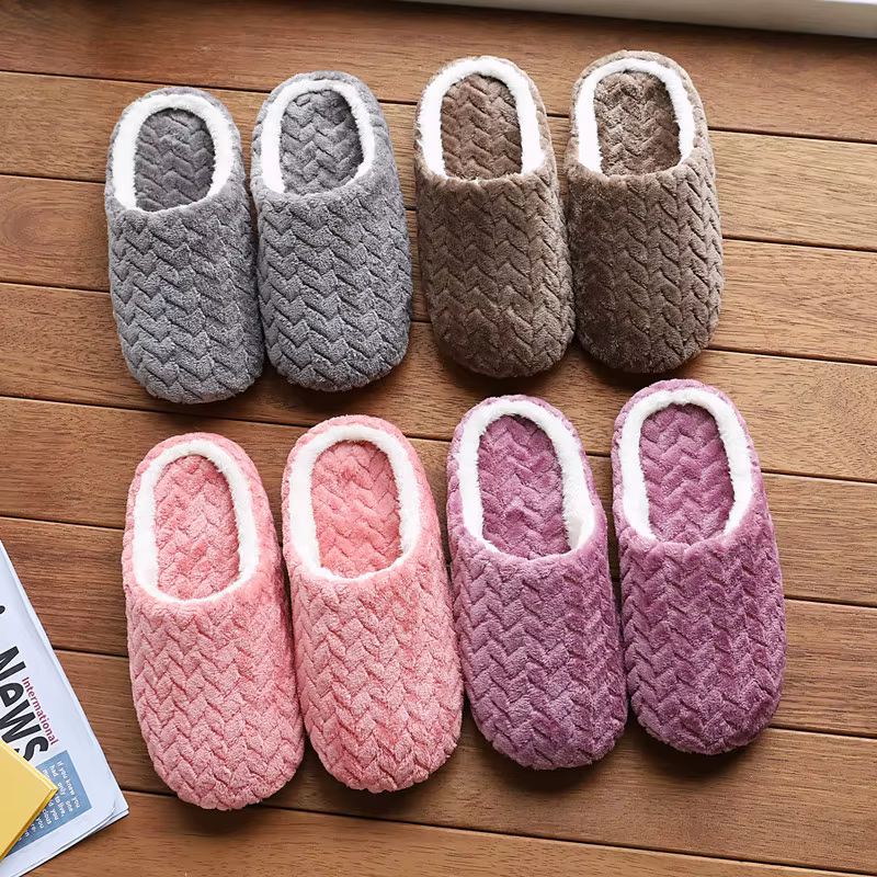 Pantoufles de maison moelleuses unisexes