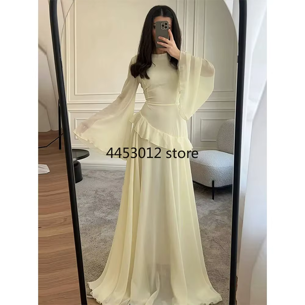 Robe longue à volants pour femmes
