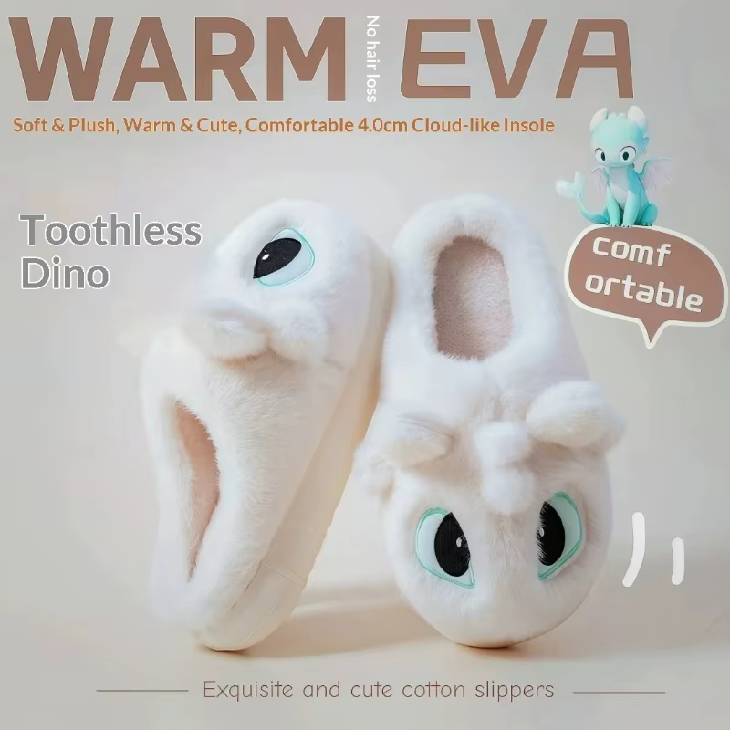 Pantoufles d'hiver mignonnes Toothless