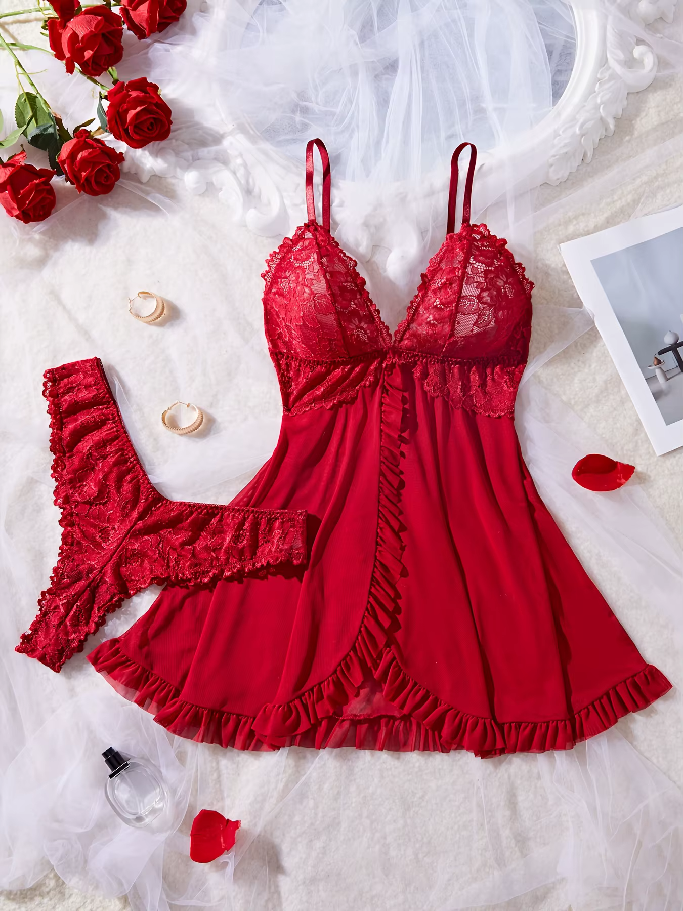 Ensemble de Lingerie Sexy en dentelle pour femmes