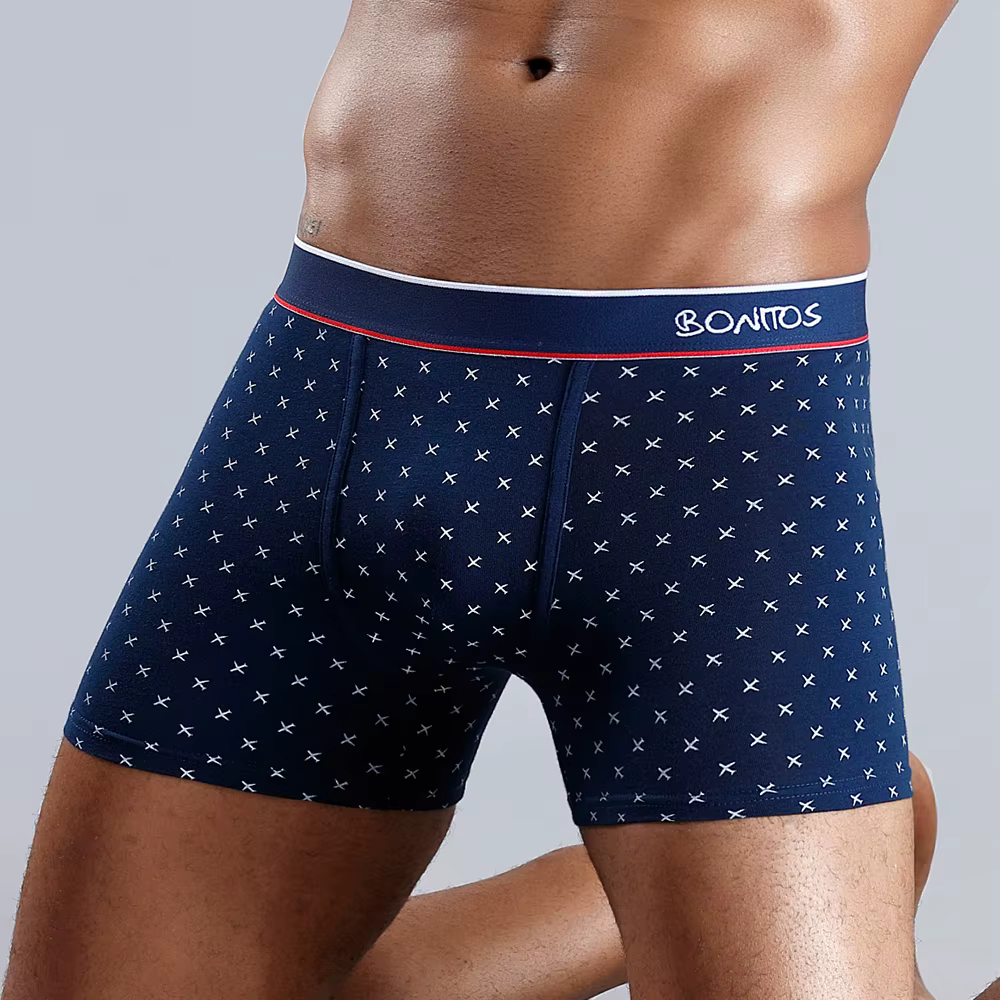 Boxers imprimés en coton pour sous-vêtements pour hommes