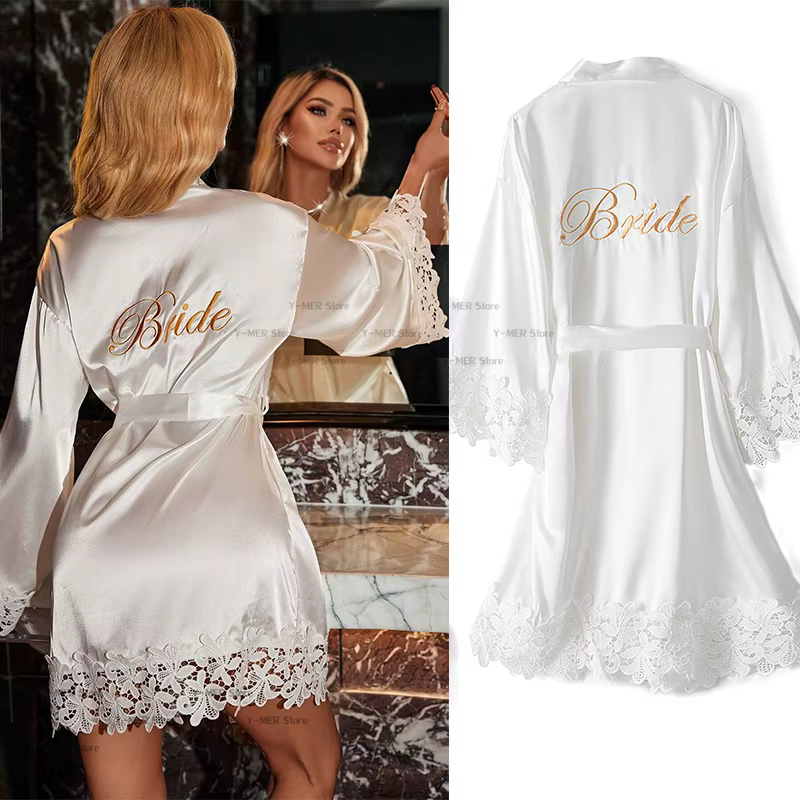 Kimono blanc sexy pour femme