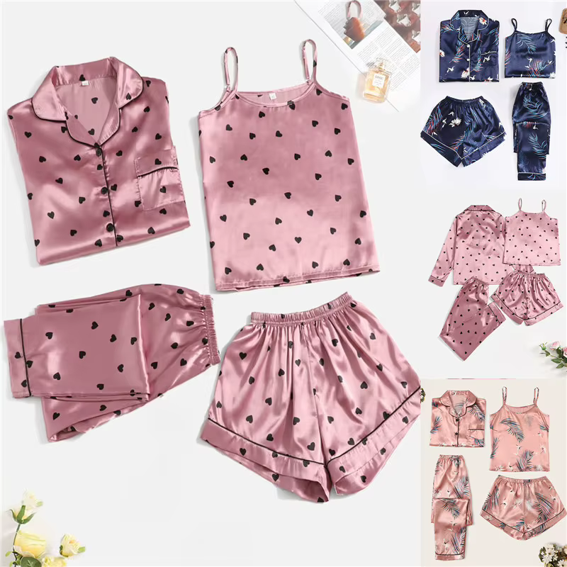 Ensemble pyjama 4 pièces pour femmes