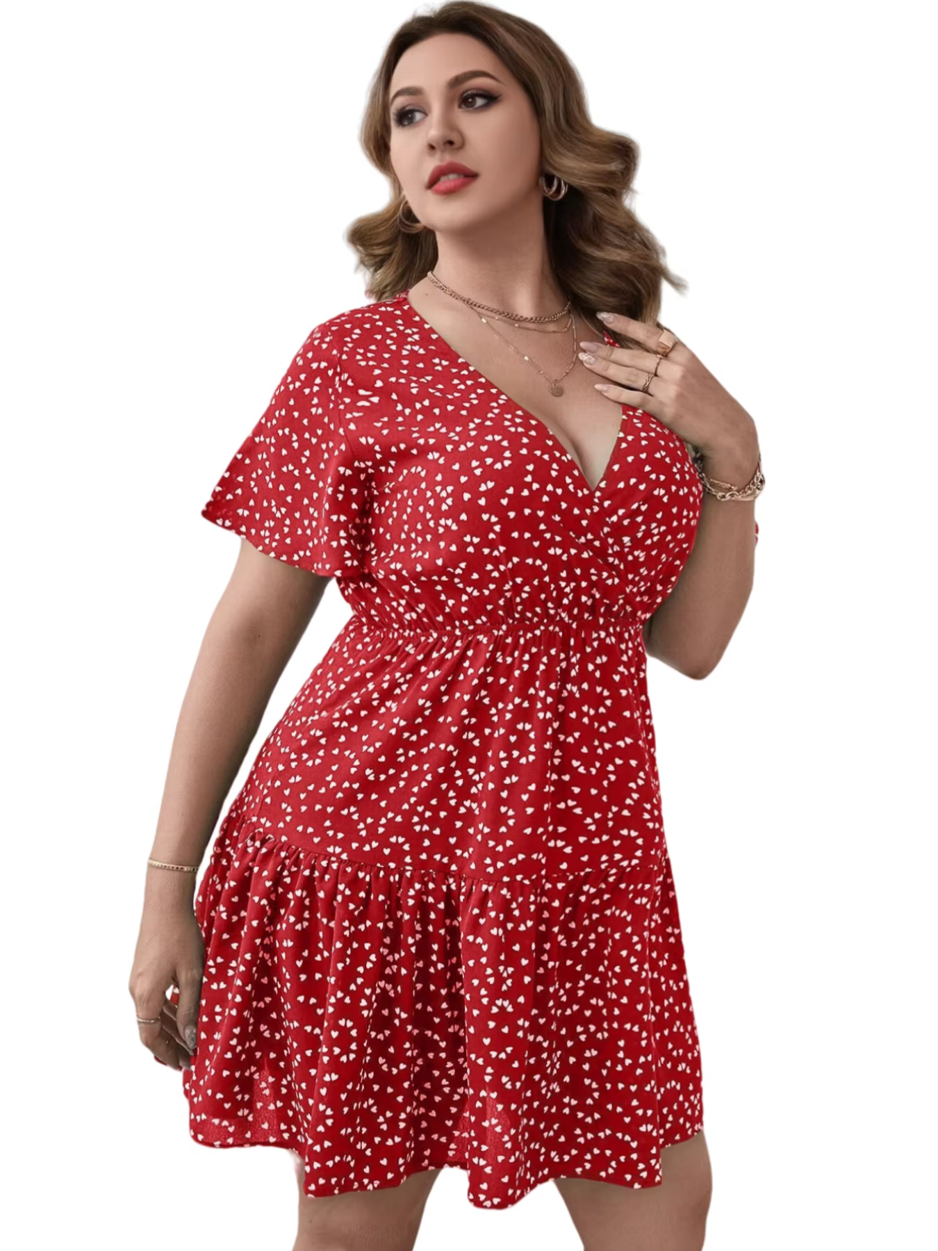 Robe trapèze d'été à manches courtes pour femmes