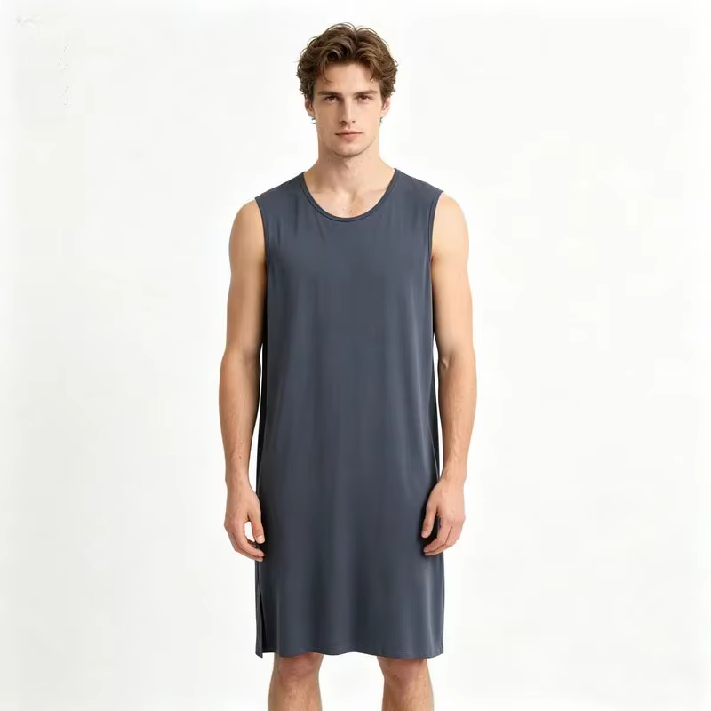 Robe de nuit d'été pour homme en modal fin