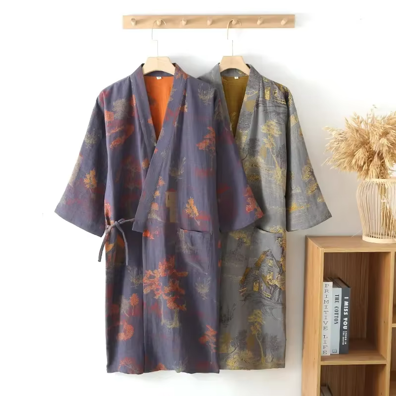 Peignoir Kimono en Coton pour Homme