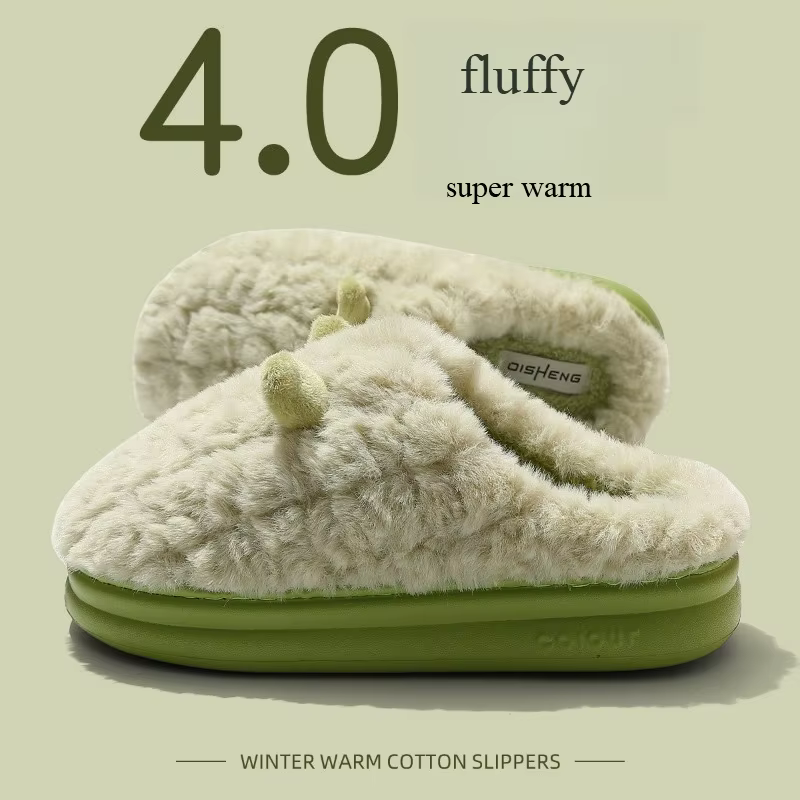 Pantoufles en coton pour femmes automne et hiver 2025