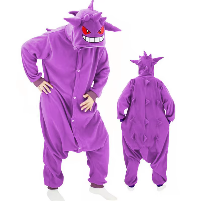 Nouvelle vente Anime Pokemon Kigurumi Onesie ronflex Eevee écureuil Gengar Pijama Cosplay Costume adulte