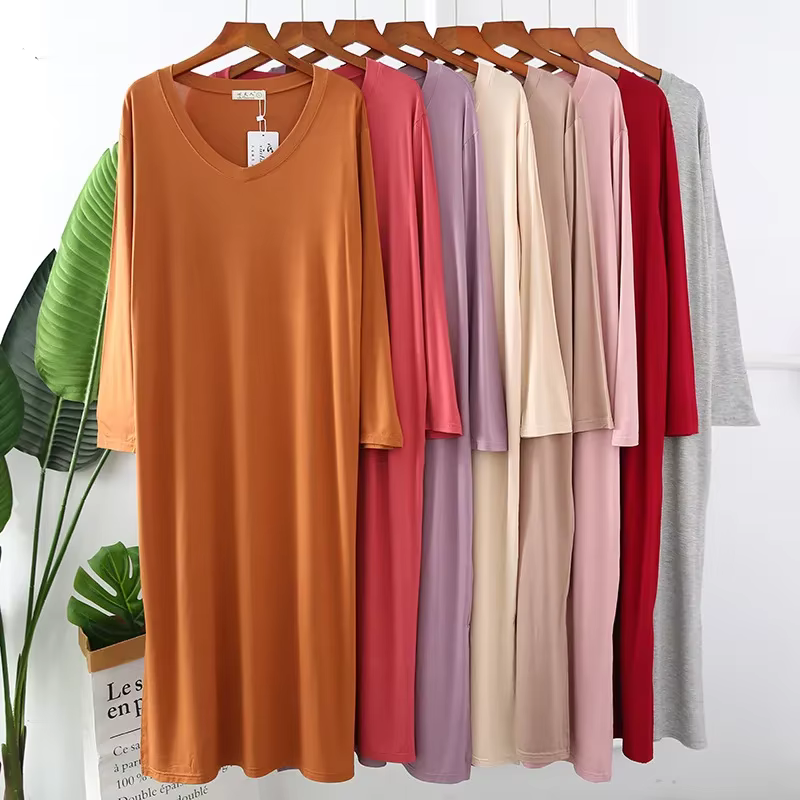 Chemise de Nuit à Manches sulfpour Femme