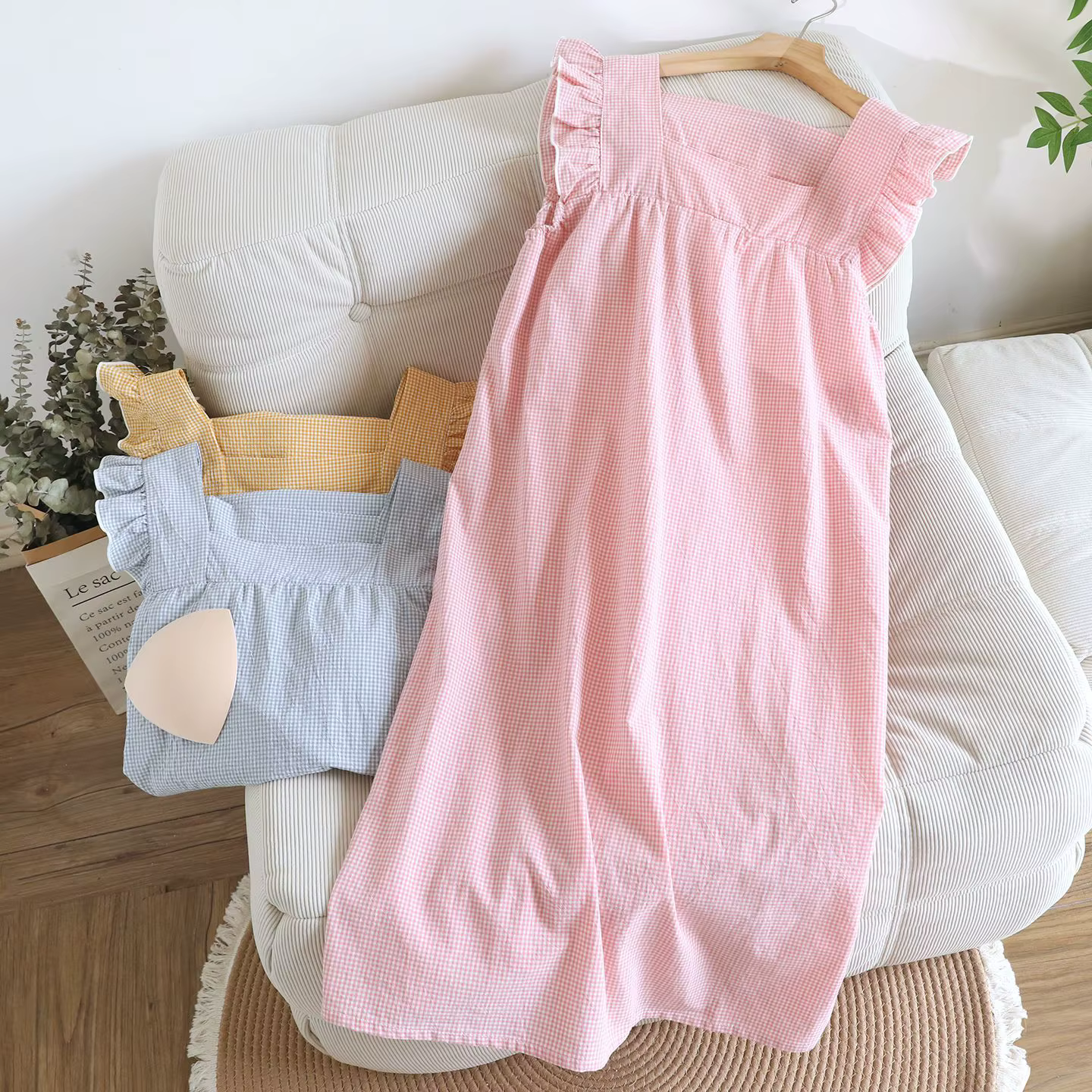 Robe pyjama sans manches pour dames