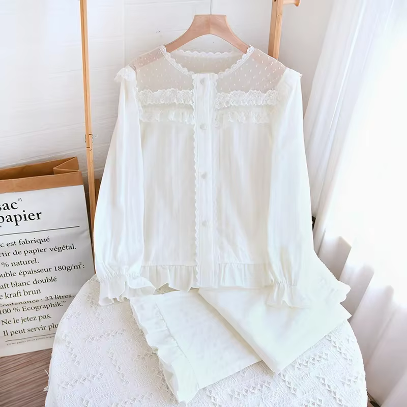 Pyjama en gaze de coton pur pour femmes