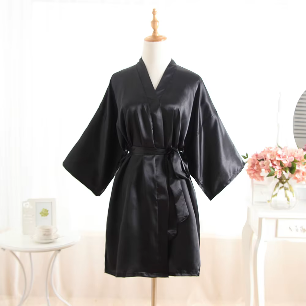 Hommes soie Satin longues Robes été Wrap Robe de chambre peignoir chemise de nuit pyjamas Homewear Sexy