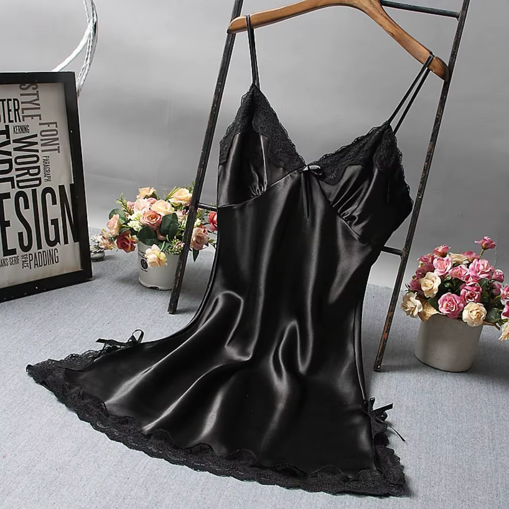 Sexy dentelle Patchwork Camisola Lingerie nuisette robe de mariée vêtements de nuit chemise