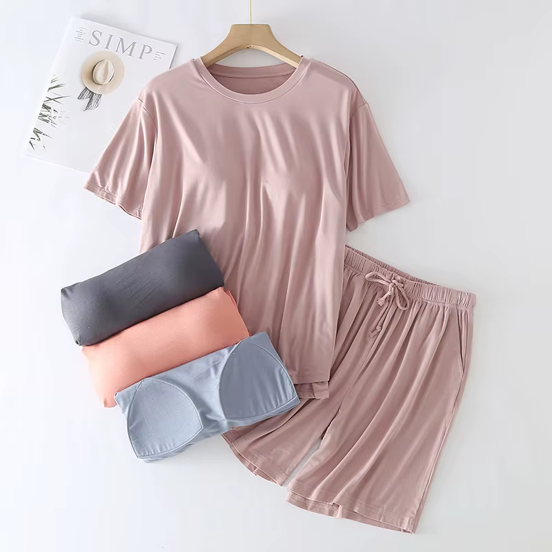 Ensemble de pyjama deux pièces à manches courtes pour femmes