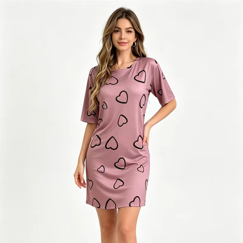 Pyjamas pour femmes, motif cœur pour la Saint-Valentin
