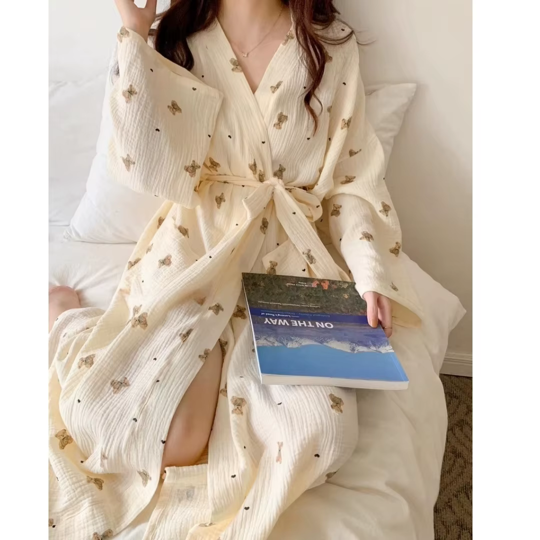 Nouveauté printemps/automne : Robe de chambre mignonne inspirée d' avec imprimé de dessins animés