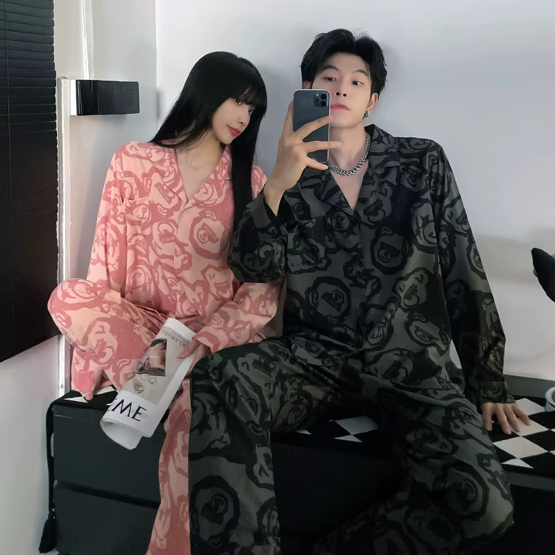 Ensemble pyjama à manches longues pour couple