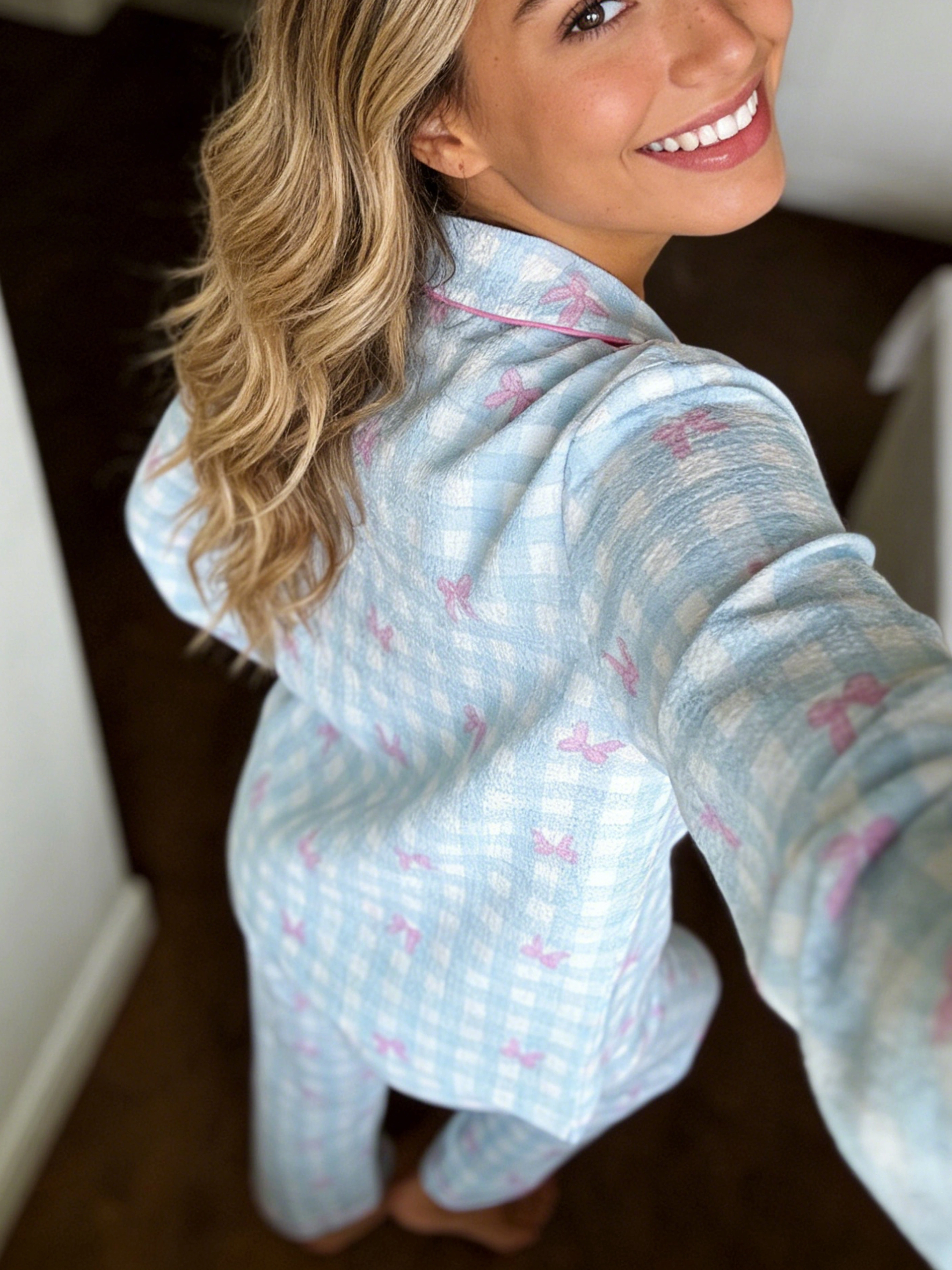 Pyjama femme à revers cranté