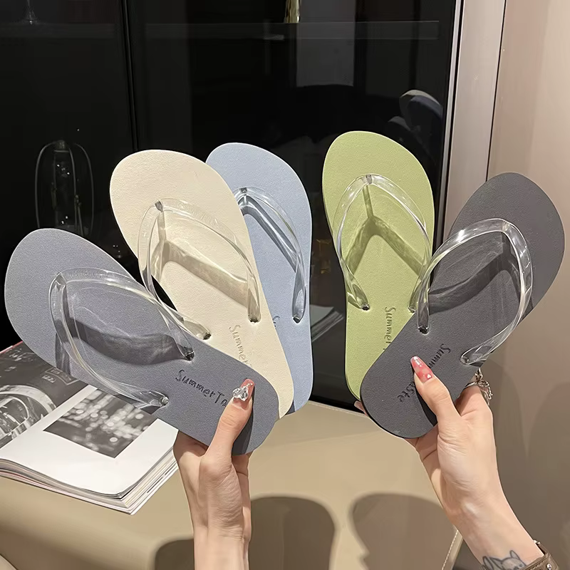 Pantoufles Chaussures d'été femmes sandales à talons compensés diapositives plage maison